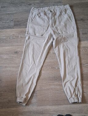 American Eagle Outfitters Beige Drawstring Jogger Pants